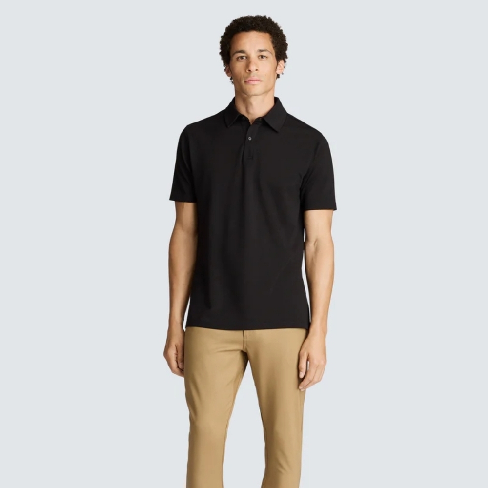 Unbound Merino Mens Merino Black Polo Shirt Nwot $169